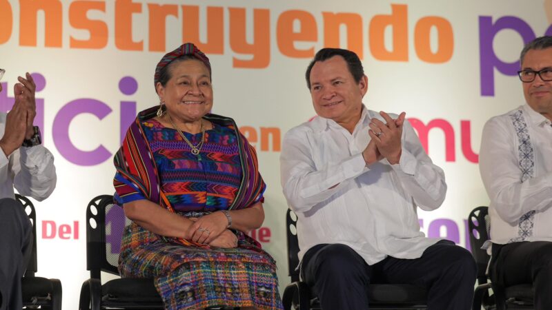 Rigoberta Menchú, invitada de honor de Conferencia Internacional de Paz.